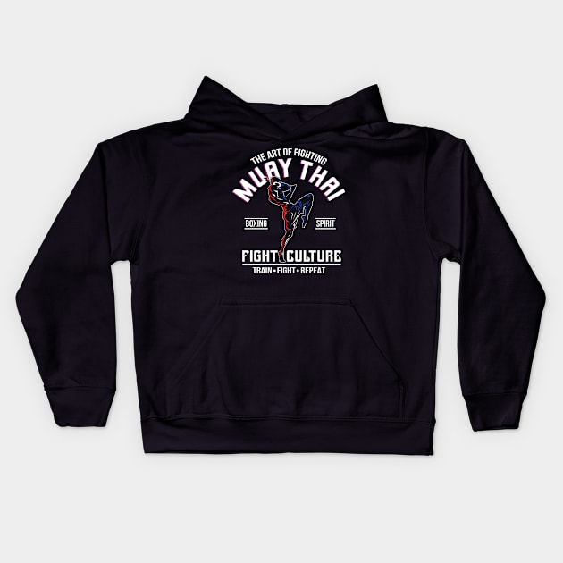 Muay Thai fight culture Kids Hoodie by Teefold